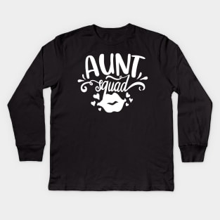 Aunt Squad white Kids Long Sleeve T-Shirt